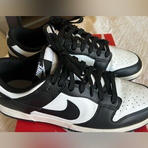 Nike dunks panda black and white size 10 men’s